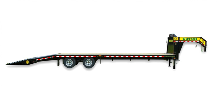 Gooseneck Flat Bed Equipment Trailer | 20 Foot + 5 Foot Flat Bed Gooseneck Equipment Trailer For Sale   Union County, Tennessee